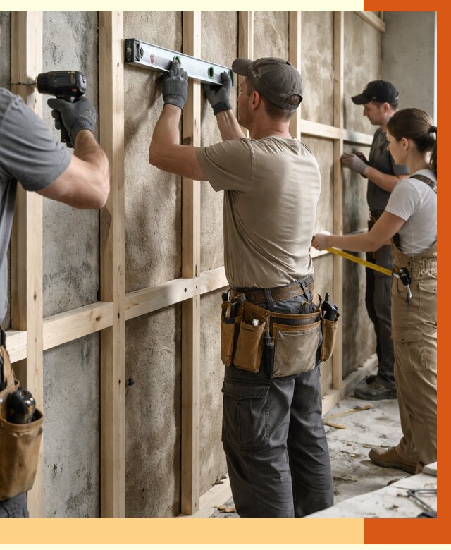 Монтаж обрешетки под утепление в Выксе от 1193 руб/м² | Заказать у ТепломастерВкс