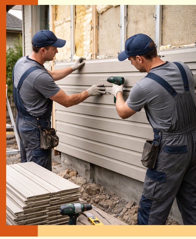 Монтаж сайдинга после утепления в Выксе качественно и надежно